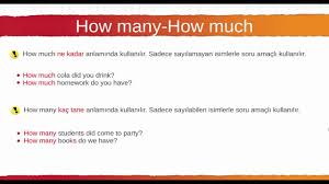 Quantifiers How Much How Many Kitap Ogrenme Ingilizce