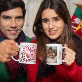 Caneca De Café Em Dois Tons "Queremos um Feliz Natal"