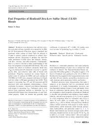 pdf fuel properties of biodiesel ultra low sulfur diesel