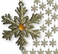 BANBERRY DESIGNS Ouro Flocos de Neve – Pequeno Ornamentos de ...