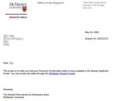 These letters could be written to inquire if you own a company, writing to your vendors is important as it provides you and the recipient with proof that you. Payment Verification Office Of The Registrar Mcmaster University