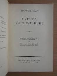 Înclinaţia lui kant de a înlocui substantivul cu pronumele. Immanuel Kant Critica Ratiunii Pure 1930 CumpÄƒrÄƒ