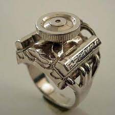 Small Block Chevy Round Breather Jewelry Mens Jewelry Rings
