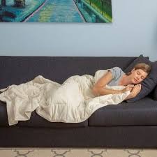 48 X 72 18lb Weighted Blanket Ivory Tranquility In 2020 Weighted Blanket Gray Blanket Throw Blanket