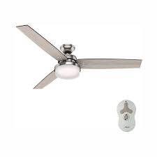 In this video i show you how to install the hunter avia 54 inch ceiling fan. Hunter Fan 54 Inch Casual Brushed Nickel Ceiling Fan With Light Kit Remote Ceiling Fans Home Garden Worldenergy Ae