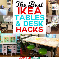 This simple ikea hack craft room table will make all of your craft room/home office dreams come true for about $160! The Best Ikea Craft Room Tables And Desks Ideas Jennifer Maker