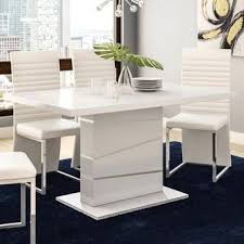 Plumville Dining Table Modern Dining Table White Dining Table Modern Small Dining Table