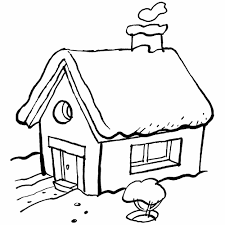 F.s pinnwand „malvorlagen häuser auf pinterest. Kostenlose Malvorlage Winter Haus Zum Ausmalen