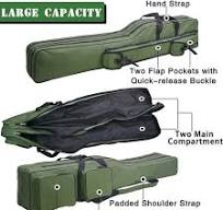 Fishing Rod Case 4.27 ft Fishing Pole Bag Case Portable Fishing Pole Case  for Travel Waterproof Fishing Rod Reel Organizer Oxford Fishing Gear Bag  for ...