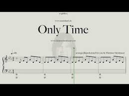 Only Time Youtube Piano Sheet Music Printable Sheet Music Piano Music