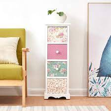 Cherry Tree Furniture Canterbury 4 Drawer Shabby Chic Cabinet Rose Polka Dot Pattern 4 Drawer Cabinet Shabby Chic Cabinet Tree Furniture Furniture