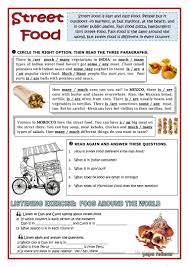 Street Food English Esl Worksheets For Distance Learning And Physical Classrooms Street Food Food Reading Comprehension Lessons
