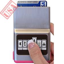 Acm wallet credit card holder. Credit Card Holder For Women Great For Purse Or Bag Automatic Organizer Money Clip Easy Push Button Use Eliminate Scratching Static Damage