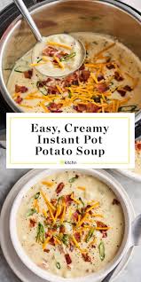 This Instant Pot Potato Soup Is Easy Creamy And Loaded With Bacon Recipe In 2020 Instant Pot Dinner Recipes Instant Pot Potato Soup Recipe Easy Instant Pot Recipes