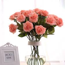 Perfect for weddings or special events. Rose Artificial Flowers Single Branch Fake Flower For Home Decoration Wedding Moistening Silk Roses Sale Banggood Com