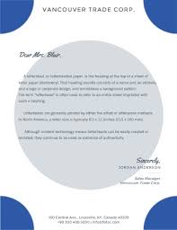 Beautifully designed, easily editable templates to get your work. Online Simple White And Blue Letterhead Letterhead Template Fotor Design Maker