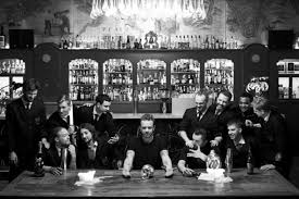 Except, this is a temple of drink with historic alcoholic maps on the walls and a back bar like an altar. Goldene Bar Rolling Pin