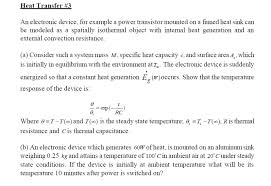 heat transfer #3 an electronic device