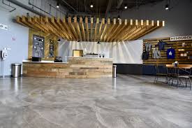 This Bomanite Micro Top Decorative Concrete Flooring Is Perfectly Paired With The Interior Architecture An Concrete Decor Interior Architecture Concrete Floors