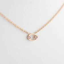 Adjustable chain necklace in silver Cancer Zodiac Sign Diamond Necklace Cancer Necklace Cancer Pendant Diamond Zodiac Pendant Necklace Zodiac Horoscope Constellation