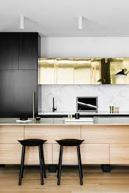 Black And Wood Kitchen Decor High Shine In The Kitchen Coco Kelley Interior Gold Kitchen Kitchen Interior