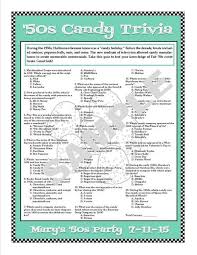 Built by trivia lovers for trivia lovers, this free online trivia game will test your ability to separate fact from fiction. Re Live The Fabulous 50s With This Candy Trivia Game Customize With Your Choice Of Font Color And Wording To F Trivia Trivia For Seniors Candy Themed Party