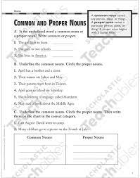 The house is on kings street. Common And Proper Nouns Grade 3 Collection Printable Differentiation Collections