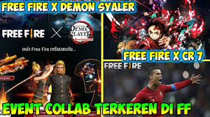 Namun untuk saat ini pengumuman kolaborasi tersebut hanya dilakukan di server thailand, sehingga kita harus menunggu informasi lebih lanjut jika indonesia akan termasuk dari kolaborasi tersebut. Free Fire Event Collab Demon Slayer Dengan Free Fire Cristiano Ronaldo Garena Free Fire Youtube