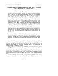Latvia's flag at this ceremony was carried by the representative of modern pentathlon discipline pāvels švecovs. Pdf The Origins Of The Olympic Games Opening And Closing Ceremonies