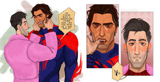 ярег☀️ on X: miguel ohara is such a handsome young man 😊 spiderverse  miguelohara peterbparker spiderdads atsv t.coBRa0Uthgzx  X