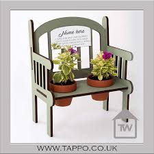 Choose beautiful memorial plants to remember a lost loved one, stunning living memorials perfect for the garden. Outdoor Miniature Memorial Bench With Plant Pots Remembrance Sympathy Gift Amazon Co Uk Handmade Products