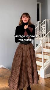 vintage inspired fall outfit idea 🍂#fallfashion #vintagefashion  #vintagestyle #fallaesthetic