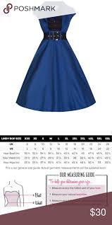 lindy bop blue and black rockabilly dress new with tags