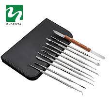 10 Pcs Set Professional Dental Lab Equipment Carving Tools Set Surgical Dentist Sculpture Knife Instruments Tool Kit Dental Lab Carving Tools Dental