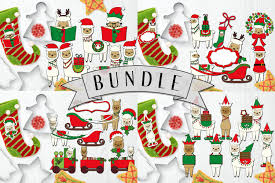 Download Christmas Llama Bundle Graphic By Darrakadisha Creative Fabrica Christmas Illustration Unicorn Party Graphic PSD Mockup Templates