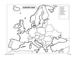 Political map of europe (labeled) political map of europe (unlabeled). Unlabeled Map Of Europe Coloring Home