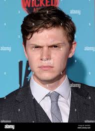 Evan Peters attends the "American Horror Story: Freak Show" Season Premiere  at the Chinese Theatre Stock Photo