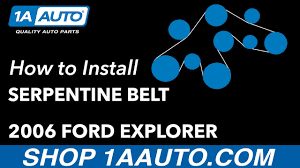 How To Replace Serpentine Belt V8 4 6l 06 10 Ford Explorer Youtube