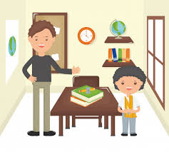 Find & download free graphic resources for teacher cartoon. Free Vector Young Male Teacher With Student Boy In The Classroom