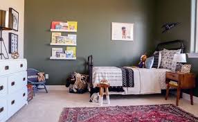 This boy's room uses a large basketball print with vivid color to set the color scheme. 9 Best Paint Colors For A Boy S Room In 2020 Green Boys Room Boys Room Paint Colors Boy Room Paint