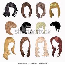 Download Full Set Of Woman Hair Styling Fashion Illustration Hair How To Draw Hair Hair Sketch