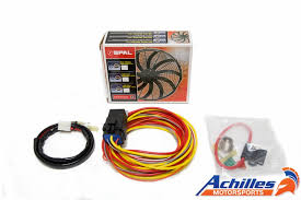 Attach a spade terminal to the end of the wire and push it into the terminal. Spal Electric Fan Relay Wiring Harness Kit