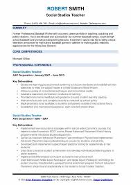 They're a great place for you to get started building or updating your resume. Social Studies Teacher Resume Samples Qwikresume