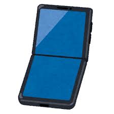縦型折りたたみスマホのイラスト | かわいいフリー素材集 いらすとや