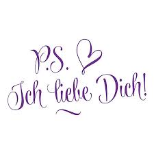 Ich liebe dich von ganzem herzen! Wandtattoo Liebe P S Ich Liebe Dich Wandtattoos Lila Dekodino Yomonda