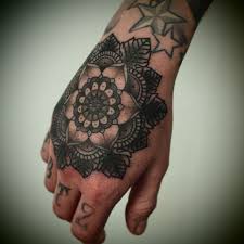 Pin By Dirk Lipjes On Just A Lil Ink Mandala Hand Tattoos Geometric Flower Tattoo Body Art Tattoos