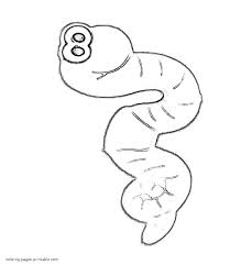If an earthworm is cut into two pieces, it will not turn into two earthworms. Simple Coloring Page Of Worm Coloring Pages Printable Com