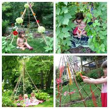 How To Make A Bean Pole Teepee Gardening For Kids Bean Pole Teepee Trellis