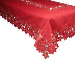 Shop wayfair for all the best tablecloth christmas tablecloths & table runners. Xia Home Fashions Festive Poinsettia Embroidered Cutwork Christmas Tablecloth 70 By 144 Inch Xd795022 Kitchen Dining Home Kitchen Wudfurniture Com
