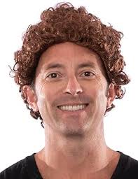 Amazon.com: Short Curly Afro Brown Buddy Wig, Step Brothers Wig, Dustin  Pedro Costume Wig : Clothing, Shoes & Jewelry
